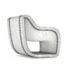 Grey and White Modern Armchair 3D Model