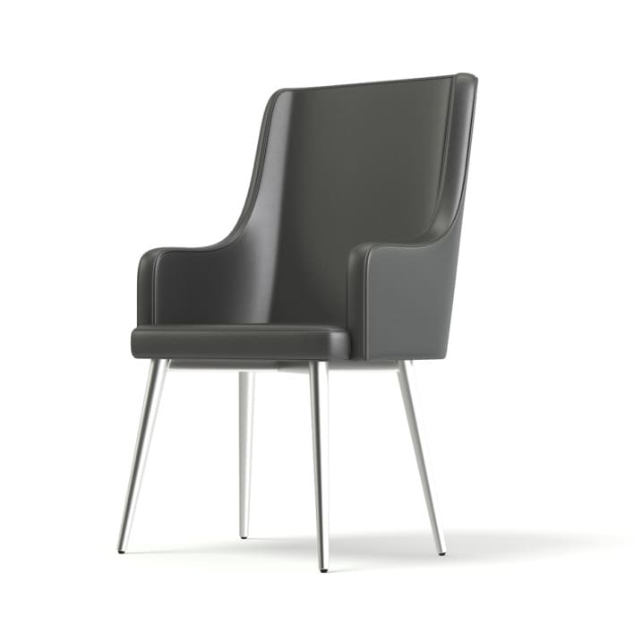Tall Grey Armchair 3D Model (9703)