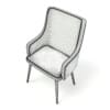 Tall Grey Armchair 3D Model
