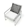 Metal and Leather Chair with Pillow 3D Model