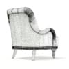 Black Leather Classic Armchair 3D Model