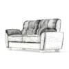 Black Leather Classic Sofa 3D Model