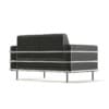Black Leather Sofa 3D Model