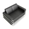 Black Leather Sofa 3D Model