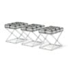Three Leather Stools 3D Model