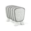 Black Leather Stool 3D Model