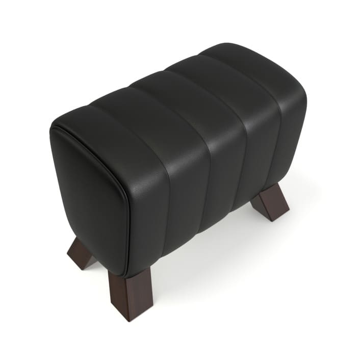 Black Leather Stool 3D Model