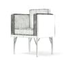 Black Leather Armchair with Wooden Sides 3D Model