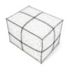 Grey Leather Pouf 3D Model