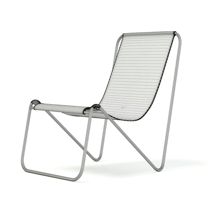 Simple Metal Chair 3D Model