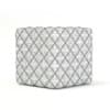 Black Leather Cube Pouf 3D Model