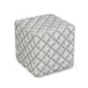 Black Leather Cube Pouf 3D Model
