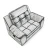 Black Leather Armchair 3D Model