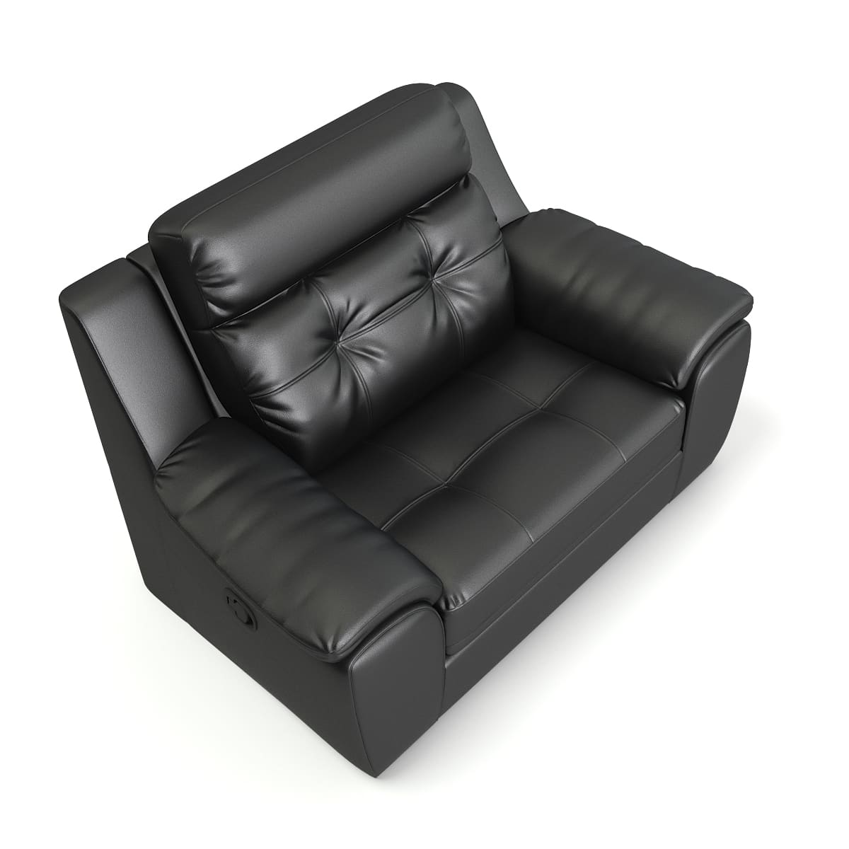Black Leather Armchair 3D Model (9721) - CGAxis - 3D models, PBR