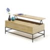 Opened Wooden Coffee Table 3D Model