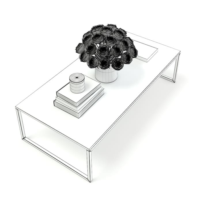 Black Coffee Table 3D Model