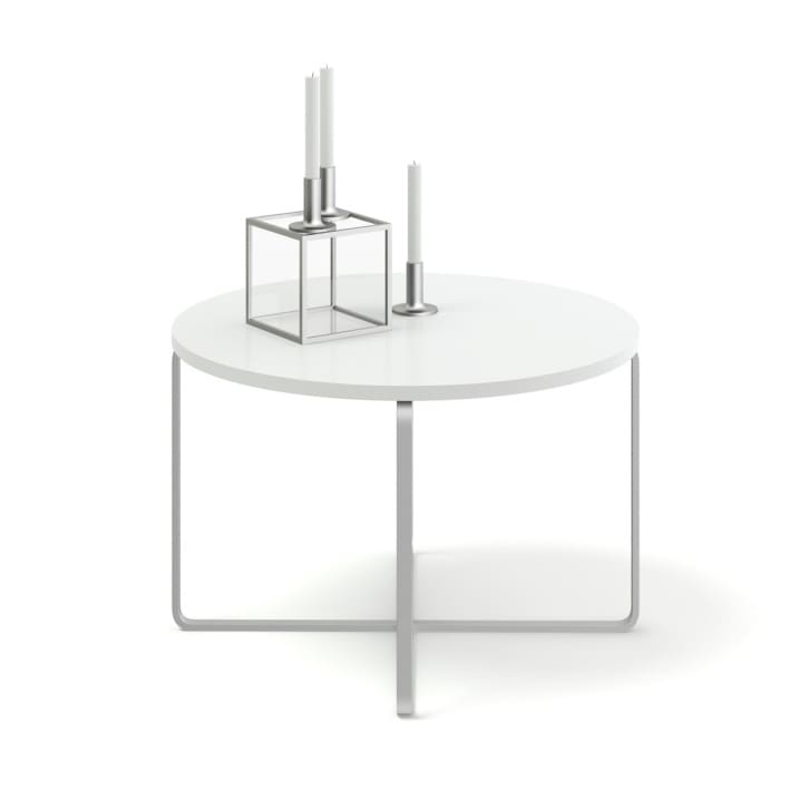 White Round Coffee Table with Candles 3D Model