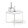White Round Coffee Table with Candles 3D Model