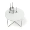White Round Coffee Table with Candles 3D Model