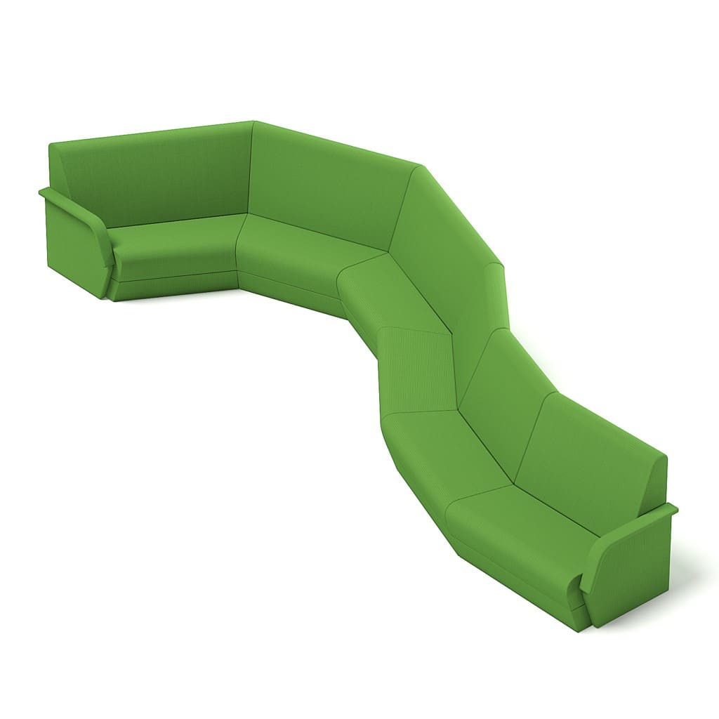 green waiting sofa 3d model