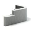 Long Rounded Reception Desk 3D Model