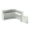 Long Rounded Reception Desk 3D Model