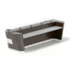 Wooden and Metal Reception Desk 3D Model