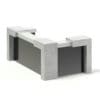Black and Grey Reception Desk 3D Model