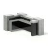 Black and Grey Reception Desk 3D Model