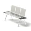Silver Waiting Chairs 3D Model
