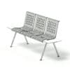 Silver Waiting Chairs 3D Model