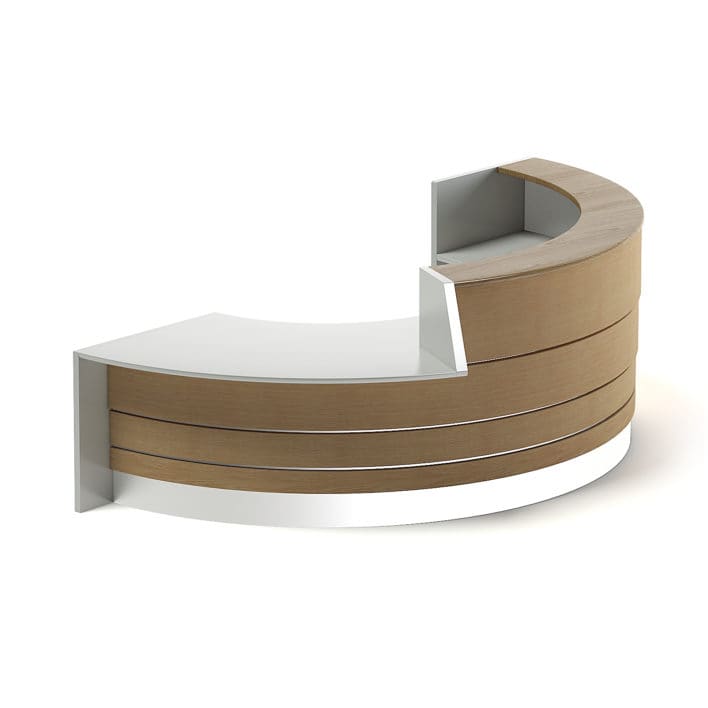 Round Reception Desk 3D Model