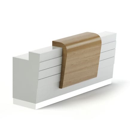 Grey Reception Desk 3D Model