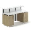White and Wooden Reception Desk 3D Model