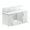 White and Wooden Reception Desk 3D Model