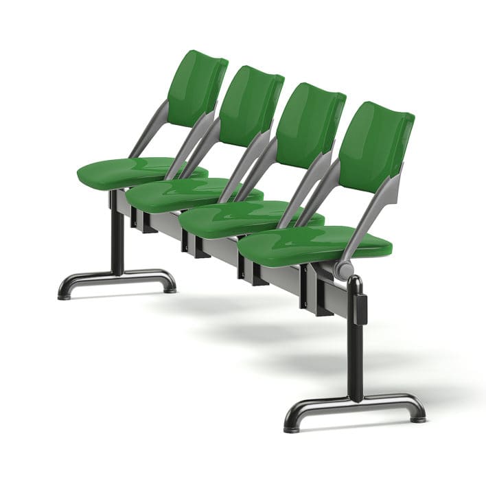 Green Waiting Chairs 3D Model