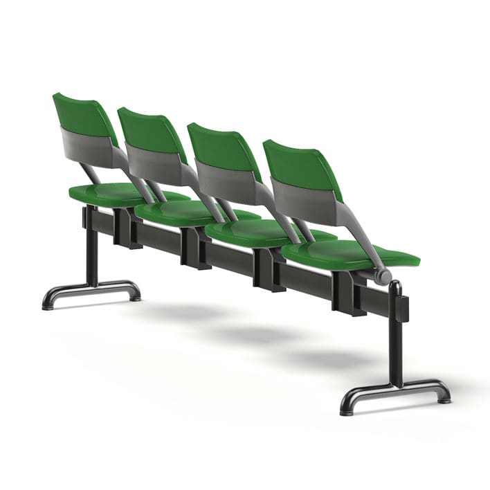 Green Waiting Chairs 3D Model