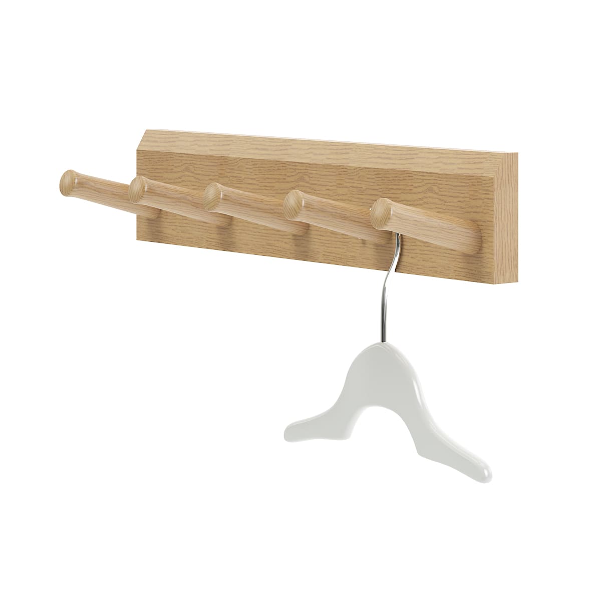 Wooden coat hanger For clothes Black 3D model