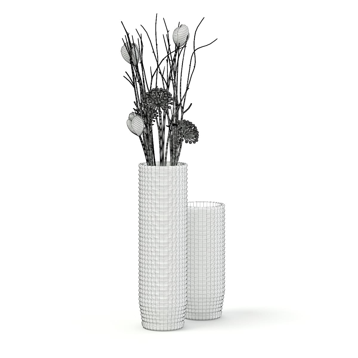 White Decorative Vase 3D Model