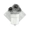 Wall Hanging Flask with Flower 3D Model