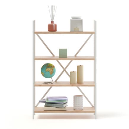 Bookshelf with Decorations 3D Model
