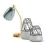 Golden Lamp and Decoration Vases 3D Model