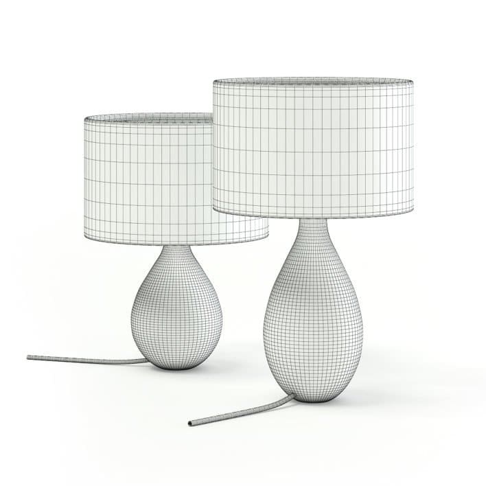 Two Glass Table Lamps 3D Model