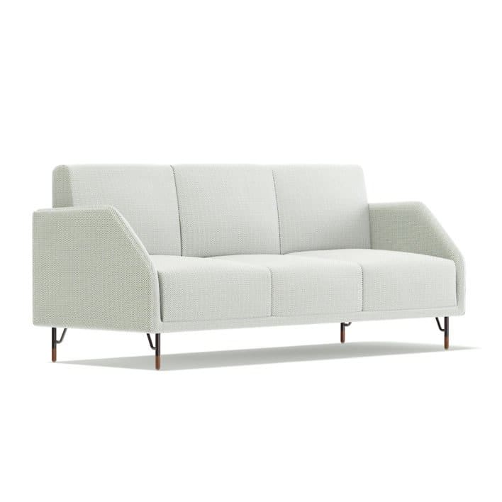 White Fabric Sofa 3D Model (10614)