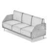 White Fabric Sofa 3D Model (10614) - Image 6