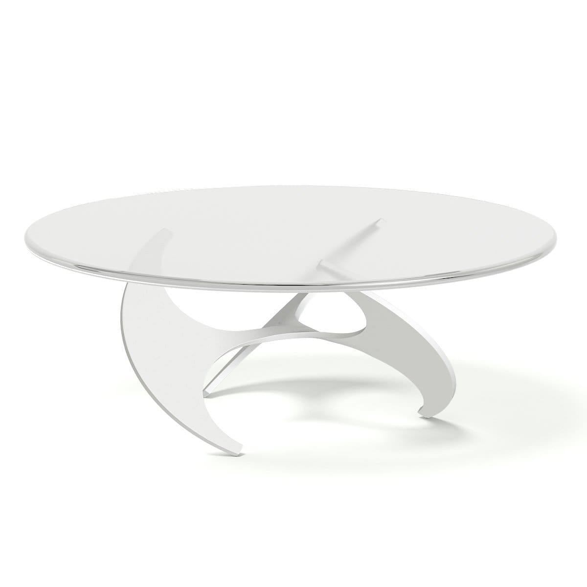 Modern Glass And Metal Coffee Table 3d Model