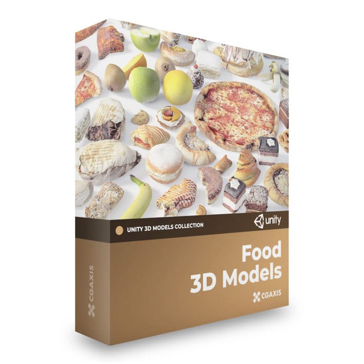 food 3d models for unity