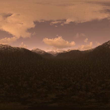 Late Evening Desert Mountains HDRI Sky