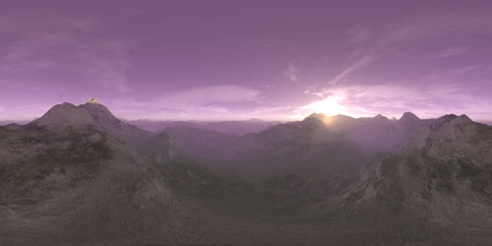 Early Morning Desert Mountains HDRI Sky