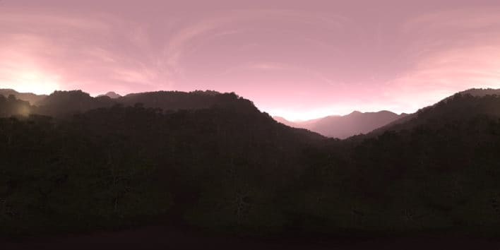 Evening Forest Hills HDRI Sky